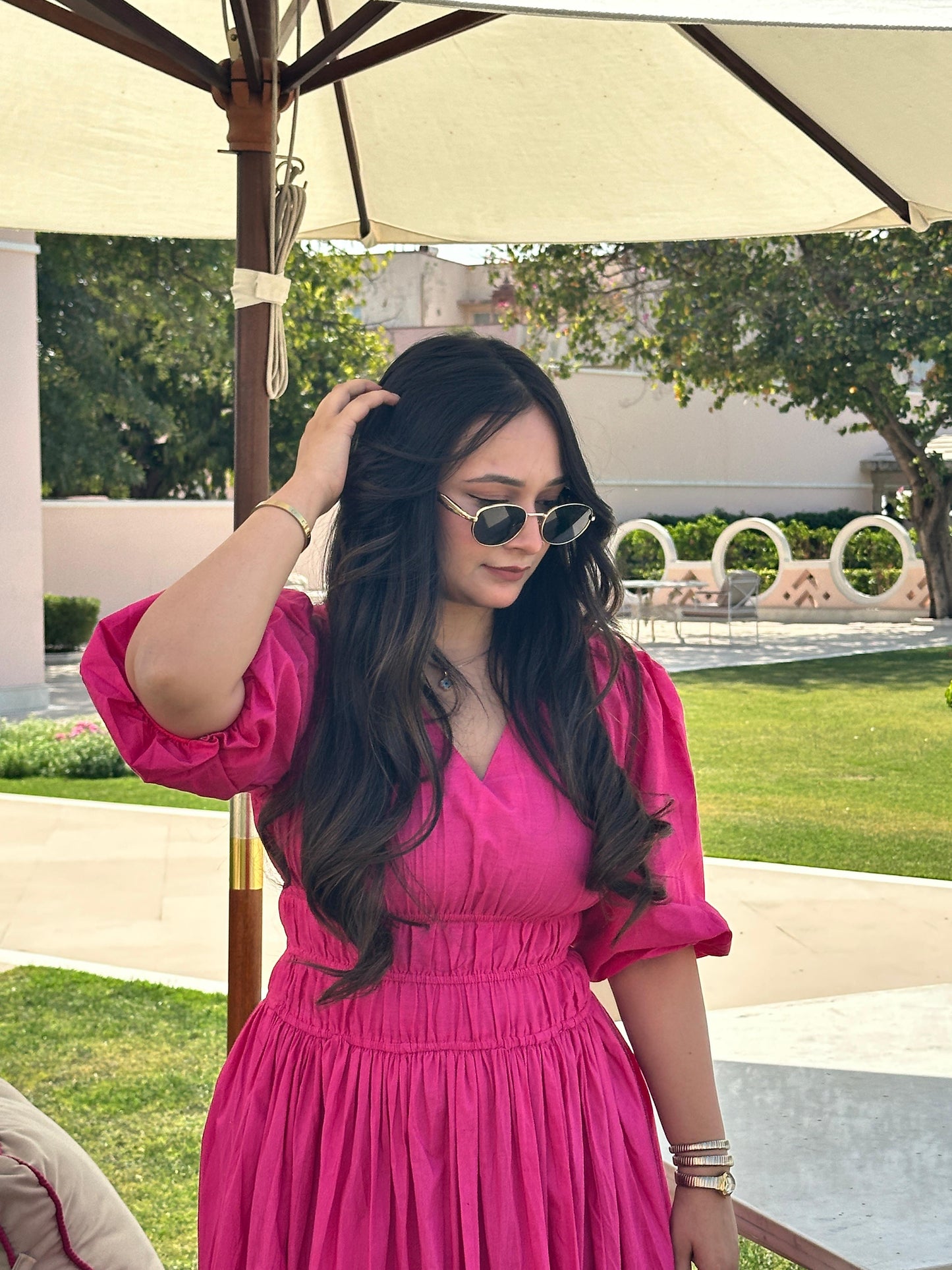 Rose Radiance Cotton Dress
