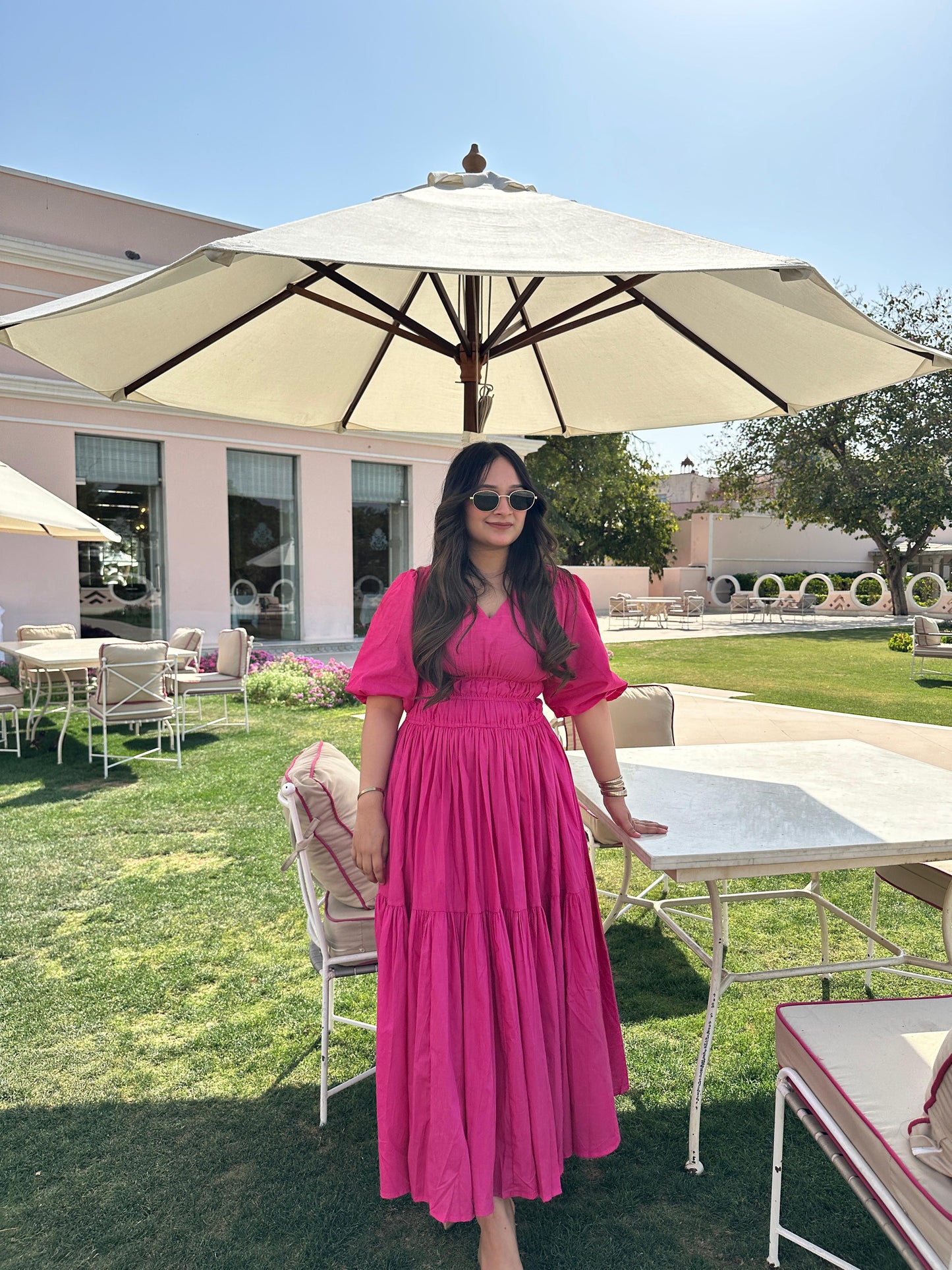 Rose Radiance Cotton Dress