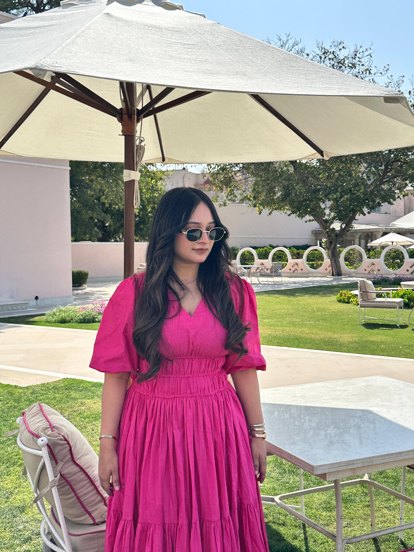 Rose Radiance Cotton Dress