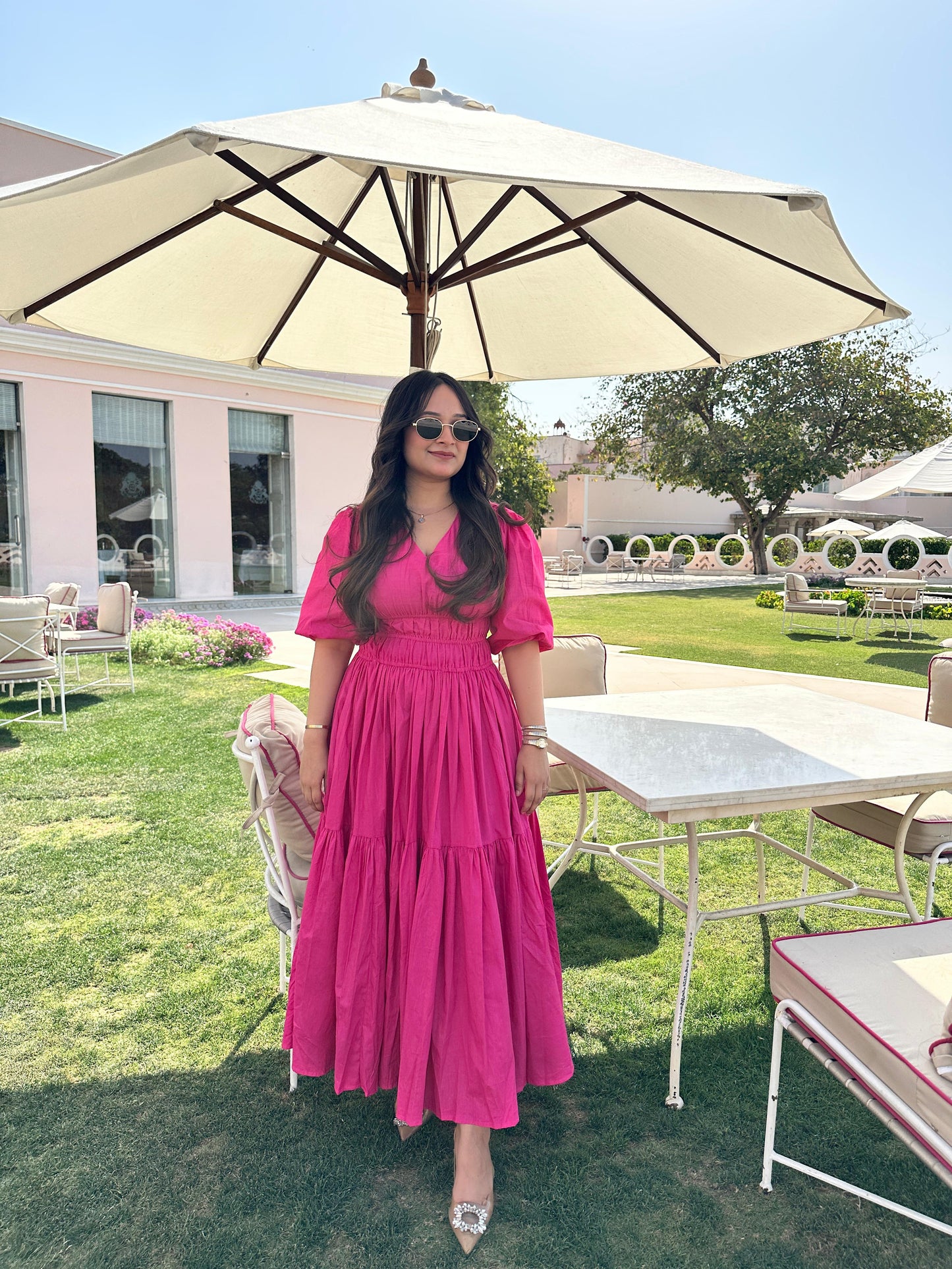 Rose Radiance Cotton Dress